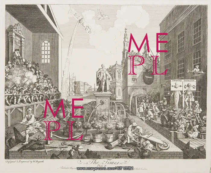 : The Times, Plate II, by William Hogarth, 1762 : The Times, Plate II, by William Hogarth, 1762
