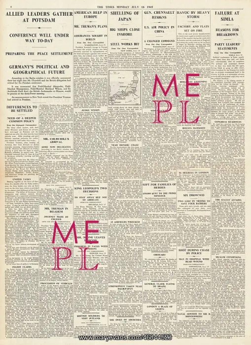 : The Times Potsdam Conference begins : The Times Potsdam Conference begins
