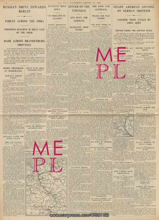 : The Times Red Army advance into Germany : The Times Red Army advance into Germany