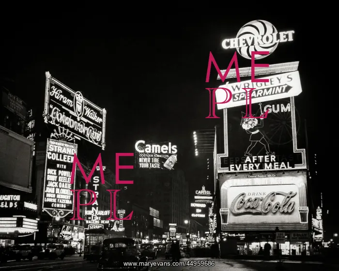 : Times Square Broadway 47th Street Full of Neon : Times Square Broadway 47th Street Full of Neon