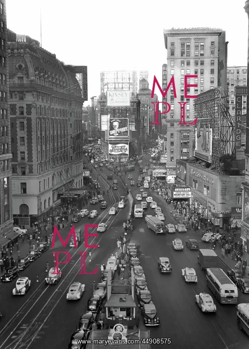 : Times Square Looking North from 43rd Street from the Time : Times Square Looking North from 43rd Street from the Time