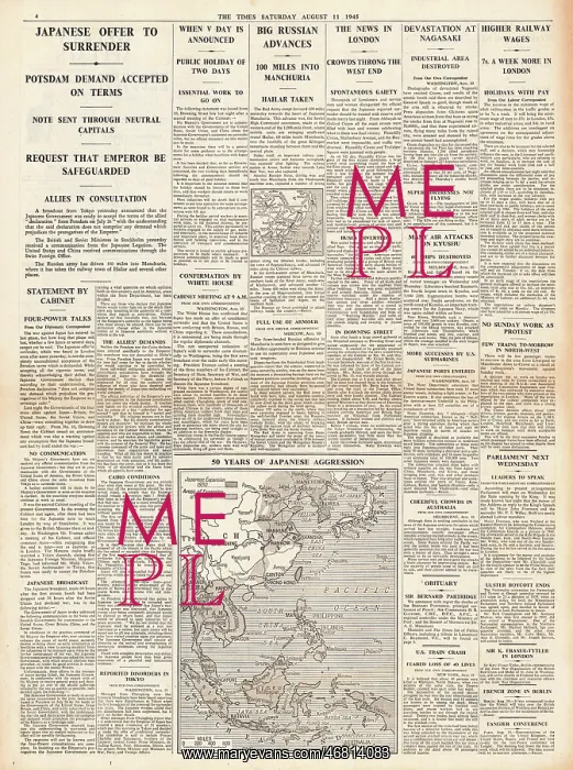 : The Times Surrender offer by Japan : The Times Surrender offer by Japan