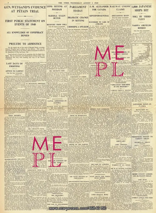  : The Times Trial of Marshal Petain