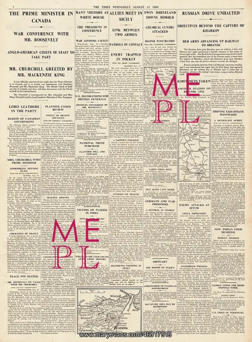 : The Times Winston Churchill visits Canada : The Times Winston Churchill visits Canada