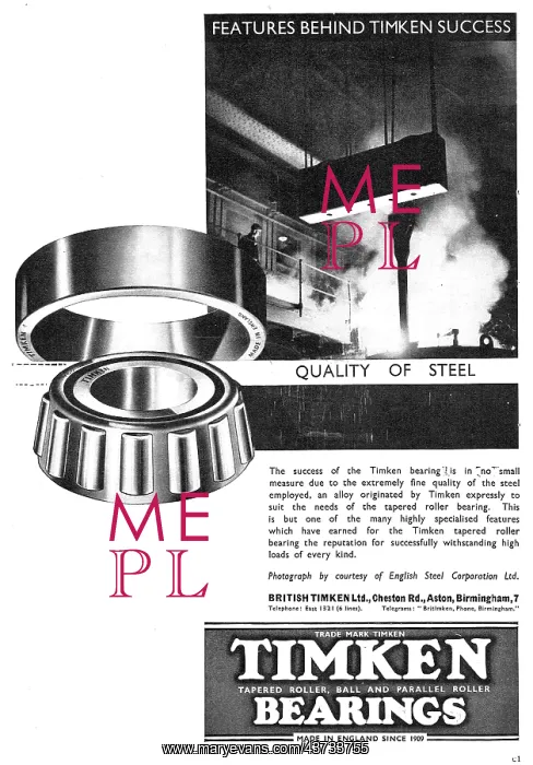  : Timken Bearings