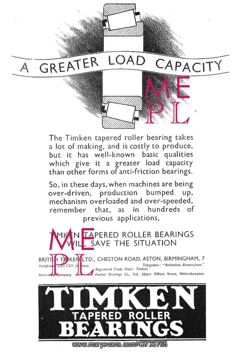  : Timken Bearings