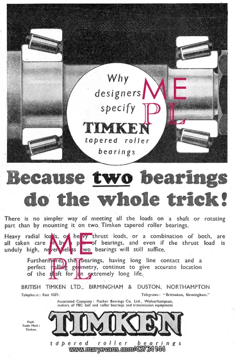  : Timken Bearings
