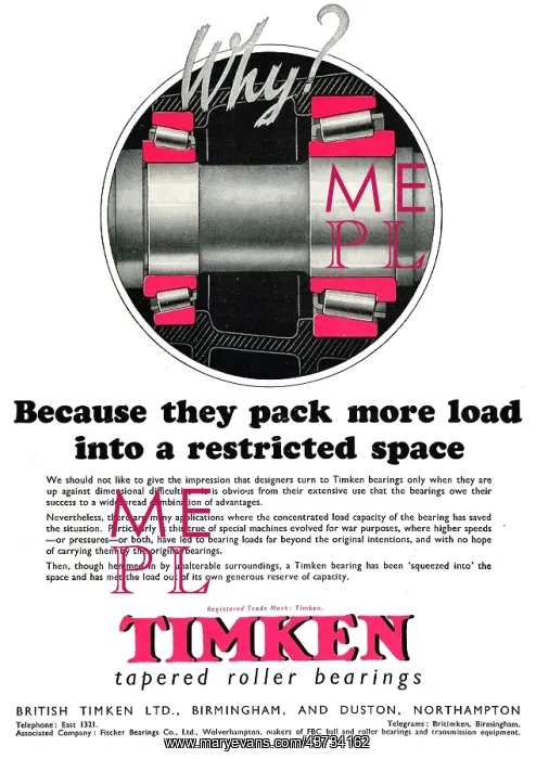  : Timken Bearings