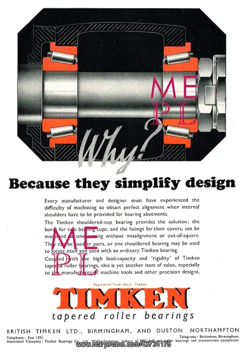  : Timken Bearings