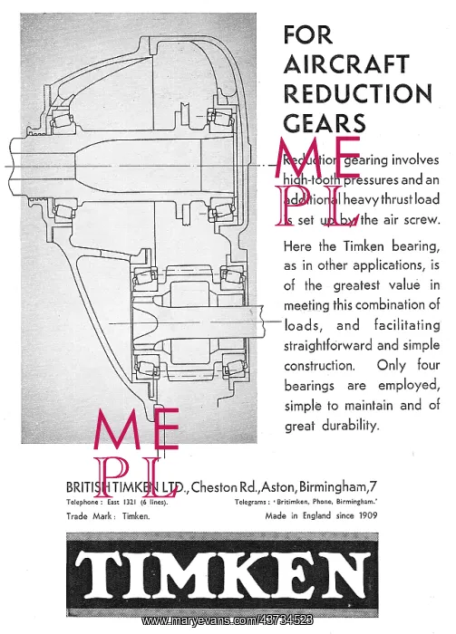  : Timken Bearings