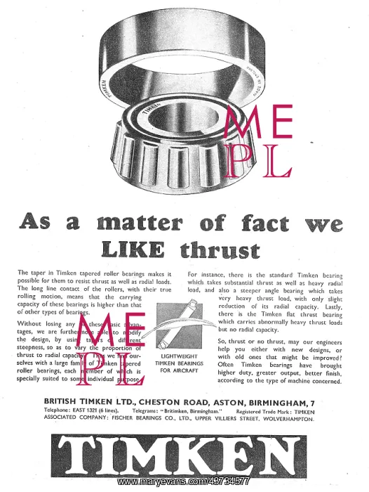 : Timken Bearings