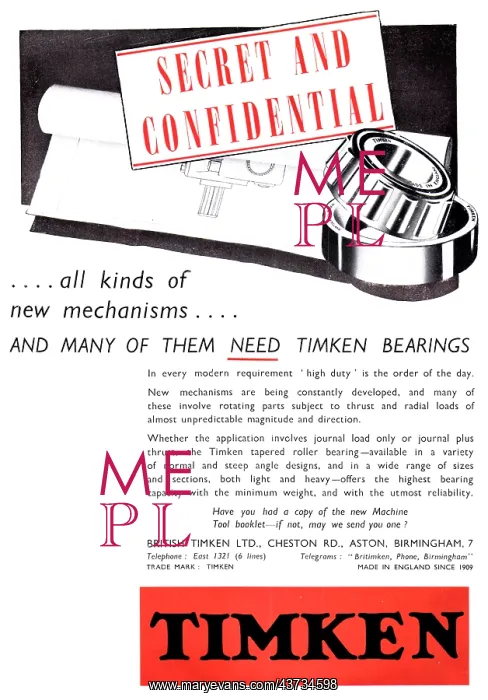  : Timken Bearings