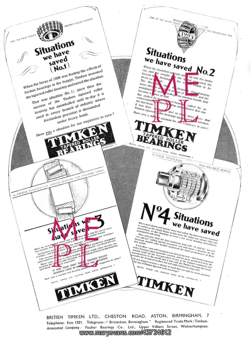  : Timken Bearings