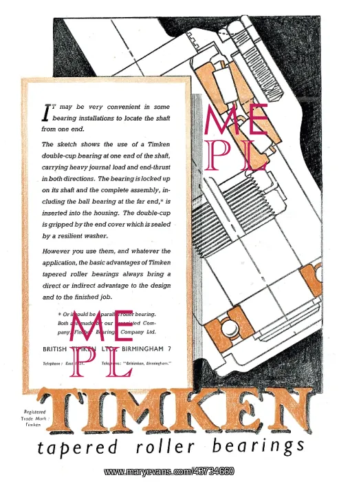  : Timken Bearings