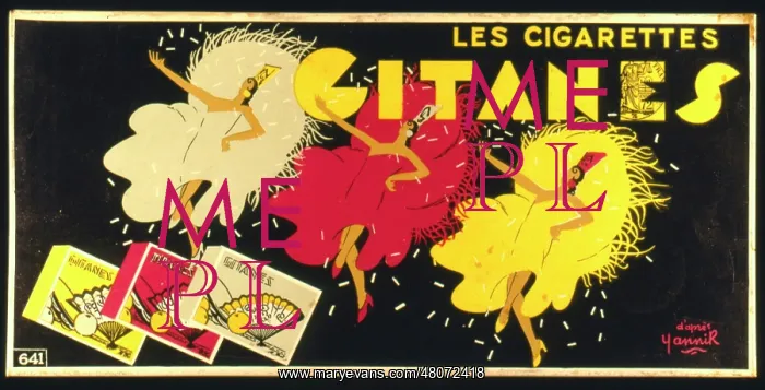 : Tin showcard, Gitanes cigarettes : Tin showcard, Gitanes cigarettes