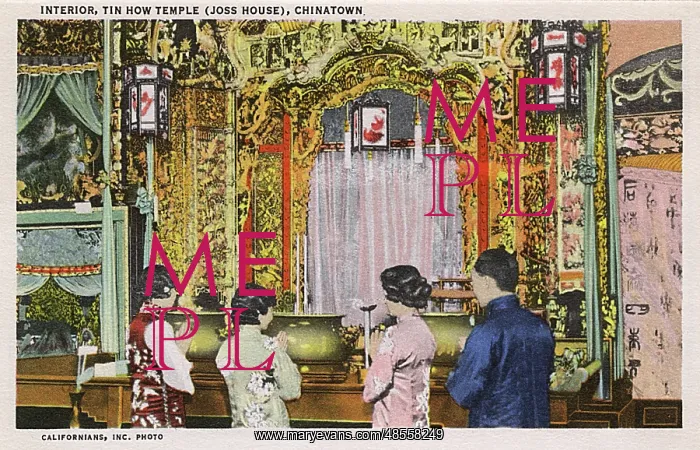 : Tin How Temple, Chinatown, San Francisco, California, USA : Tin How Temple, Chinatown, San Francisco, California, USA