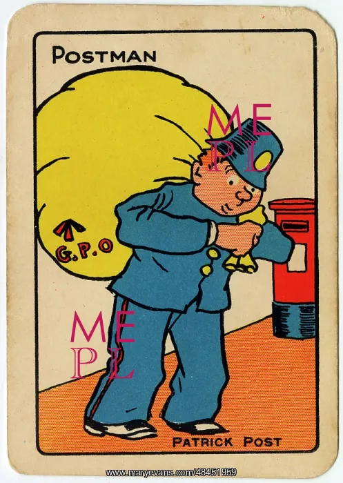  : Tinker, Tailor playing card - Postman
