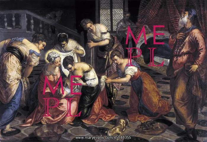 : TINTORETTO, Birth of St John the Baptist : TINTORETTO, Birth of St John the Baptist