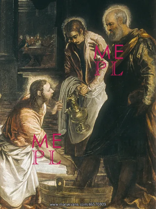 : TINTORETTO, Jacopo Robusti, The Maundy : TINTORETTO, Jacopo Robusti, The Maundy