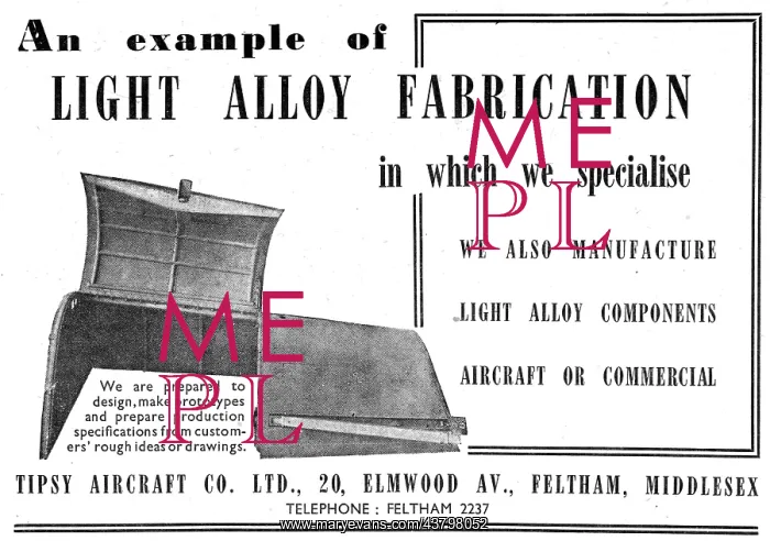: Tipsy Aircraft - Component Manufacturing & Fabrication : Tipsy Aircraft - Component Manufacturing & Fabrication