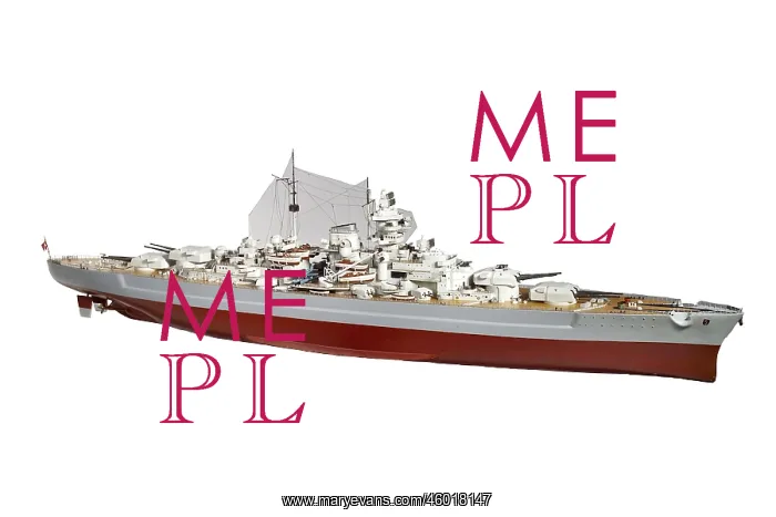  : Tirpitz. German warship Tirpitz, commissioned 25.2.1941, capsized 12.11.1944, model, 1