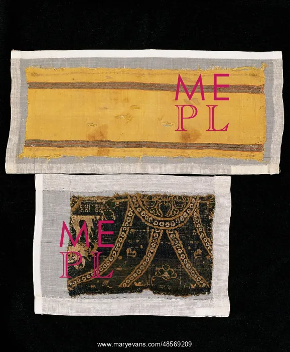 : Tissue fragments. 12th-13th centuries. Diocesan Museum. La S : Tissue fragments. 12th-13th centuries. Diocesan Museum. La S