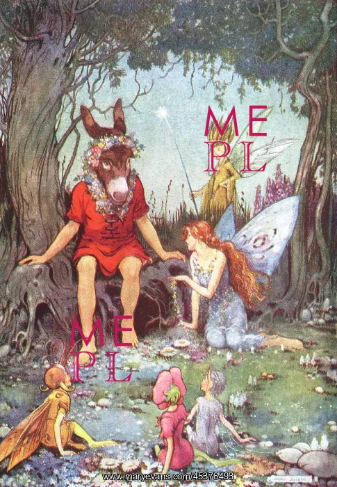 : Titania and Bottom in A Midsummer Night's Dream : Titania and Bottom in A Midsummer Night's Dream
