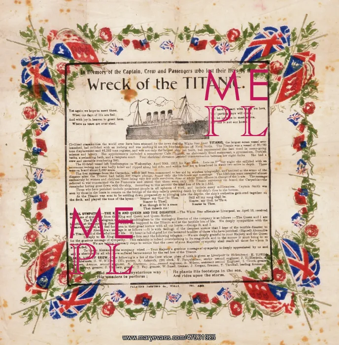 : Titanic commemorative napkin : Titanic commemorative napkin