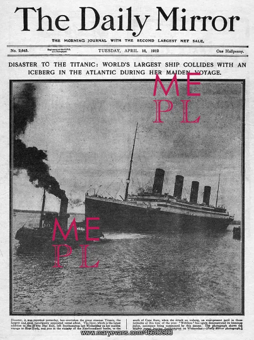 : Titanic disaster : Titanic disaster