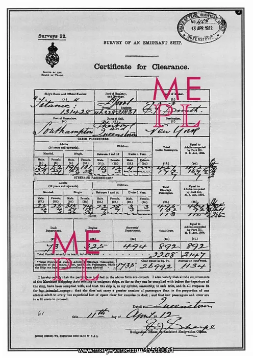 : Titanic document : Titanic document