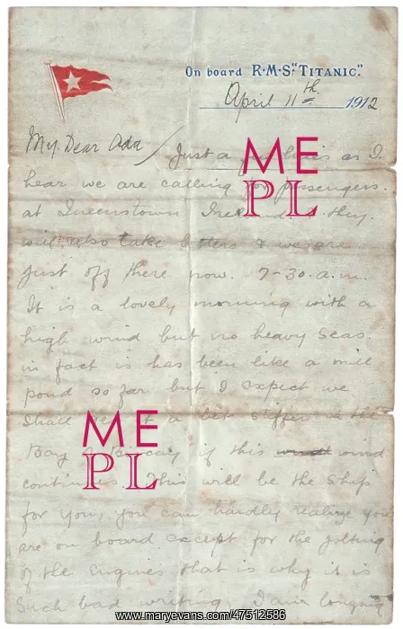  : TITANIC LETTER