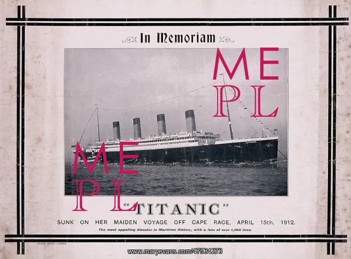 : Titanic In Memoriam card : Titanic In Memoriam card