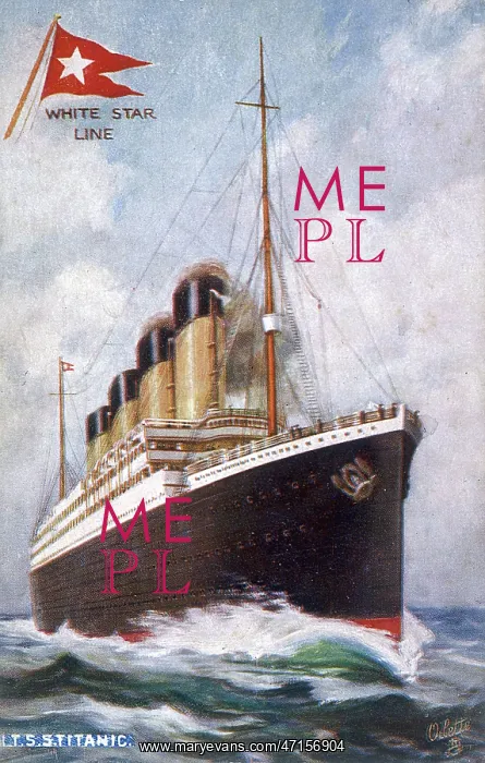 : Titanic Postcard : Titanic Postcard