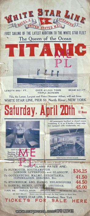 : TITANIC POSTER : TITANIC POSTER