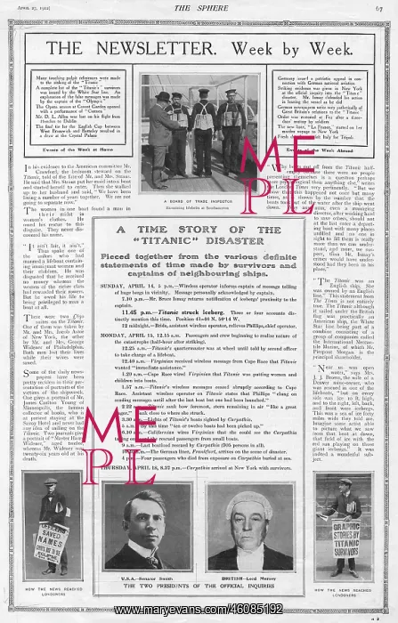 : Titanic - Report and Timeline in the Sphere : Titanic - Report and Timeline in the Sphere