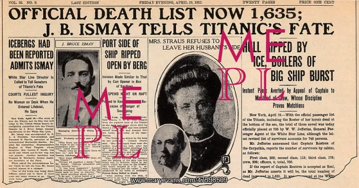 : Titanic Sinking in the News : Titanic Sinking in the News