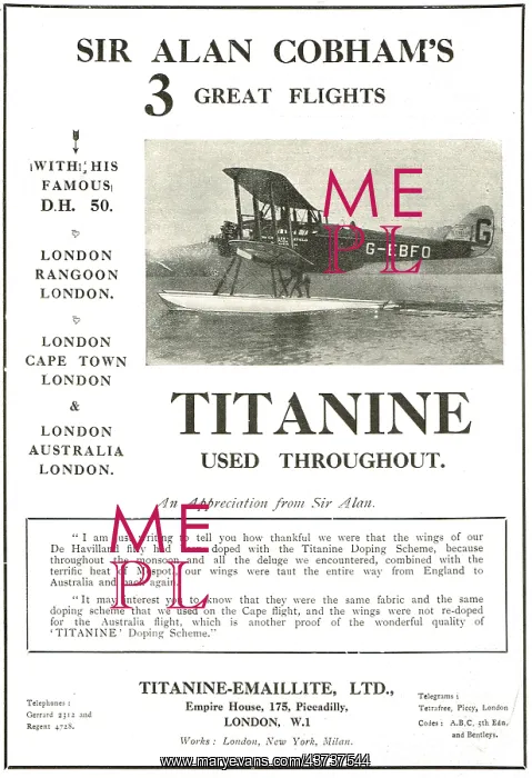 : Titanine Aeroplane Dope - An Appreciation : Titanine Aeroplane Dope - An Appreciation