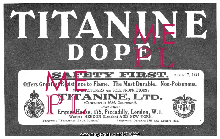 : Titanine Aeroplane Fabric Dope : Titanine Aeroplane Fabric Dope