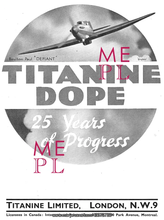 : Titanine Aircraft Dopes & Finishes : Titanine Aircraft Dopes & Finishes