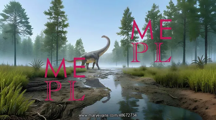 : Titanosaurus dinosaur roaming a Cretaceous forest : Titanosaurus dinosaur roaming a Cretaceous forest