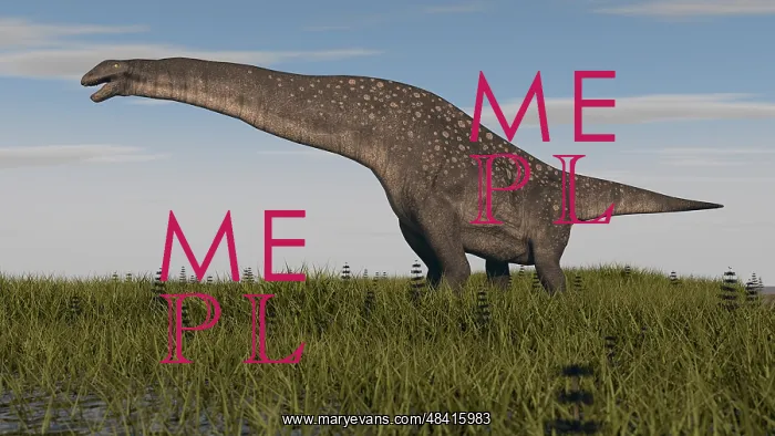 : Titanosaurus standing in swamp grassland : Titanosaurus standing in swamp grassland