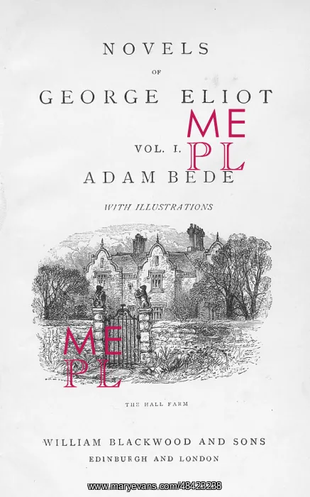 : Title page of Adam Bede by George Eliot, from : Title page of Adam Bede by George Eliot, from