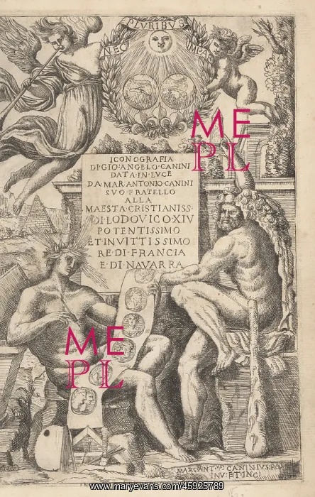  : Title page with allegorical figures from Iconografia