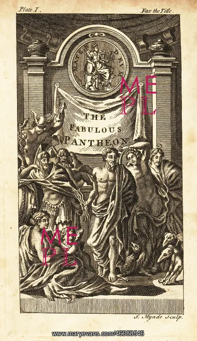 : Title page with banner The Fabulous Pantheon and : Title page with banner The Fabulous Pantheon and