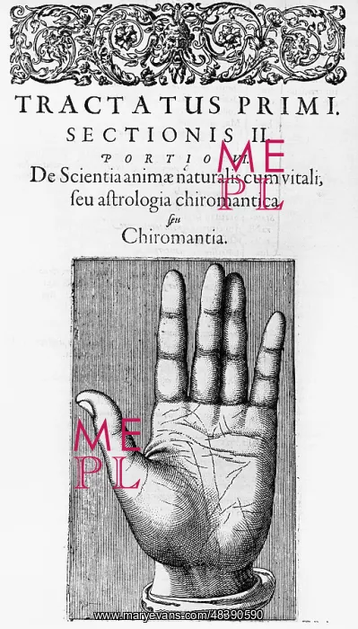 : Title page of chapter on Chiromancy from Robert : Title page of chapter on Chiromancy from Robert