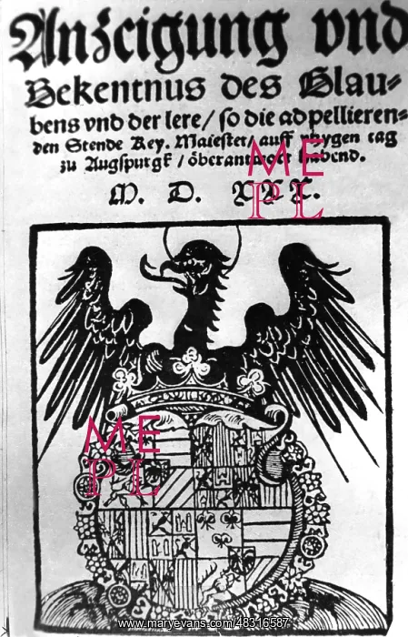 : Title page of the Confessio Augustana : Title page of the Confessio Augustana