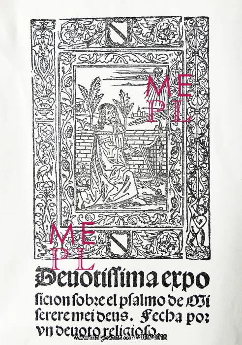 : Title-Page from Devotissima Exposicion Sobre el : Title-Page from Devotissima Exposicion Sobre el