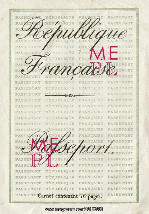 : Title page, French passport : Title page, French passport