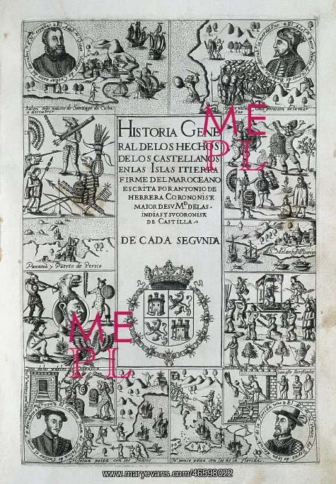 : Title page from the Historia General de los : Title page from the Historia General de los