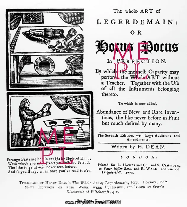 : Title Page of Hocus Pocus : Title Page of Hocus Pocus
